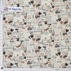 I Love My Dog Print Fabric/All cotton/44" wide/cream background with I Love My Dog printed throughout. Browns, greys, white & black. by Timeless Treasures