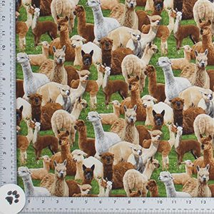 Alpacas Gathering Print Fabric - (45)