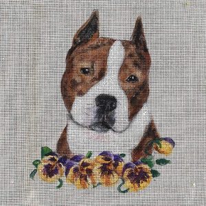 American Staffordshire Terrier Needlepoint Kit