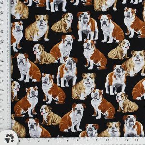 Bulldogs Galore Print fabric - (56)