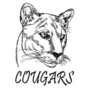 Cougars Mascot with Lettering