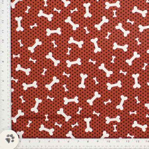 Dog Bones-Brick Print Fabrics - (25)