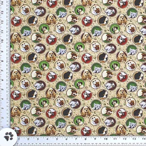 Dog Momentos Print Fabric - (33)