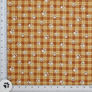 Dog Paws-Copper Print Fabric - (23)