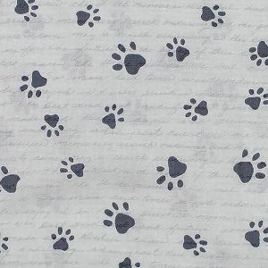 Dog Paws & Words Print Fabric - (32)