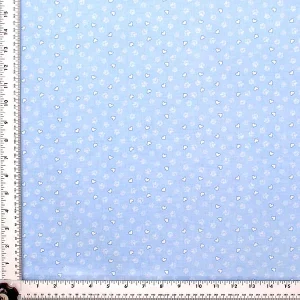 Dog Hearts & Paws-Blue Print Fabric - (17)