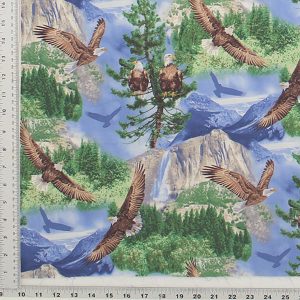 Eagles Forest Print Fabric - (64)
