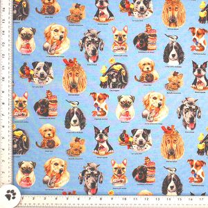 Foodie Dogs Print Fabric - (36)