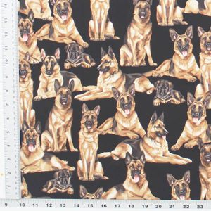 German Shepherd Dogs Print Fabric - (71)