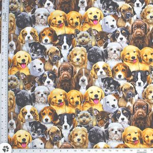 Multi Dog Print Fabric - (16)