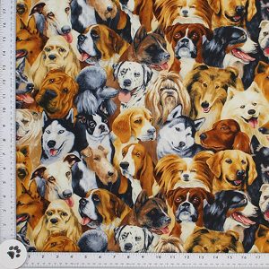 Packed Dogs Print Fabric - (49)