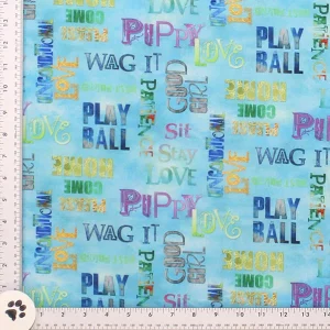 Puppy Love Print Fabric - (14)