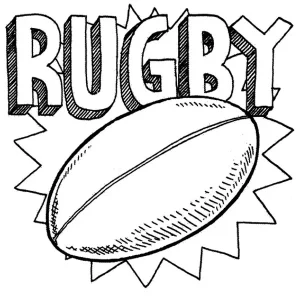 Rugby Ball With Letters
