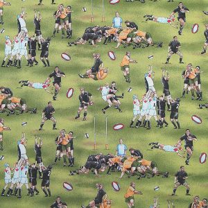 Rugby Team Print Fabric - (60)