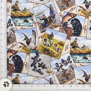 Sporting Dogs Afield Print Fabric - (20)