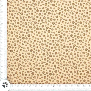 Tiny Dog Paws Print Fabric - (13)