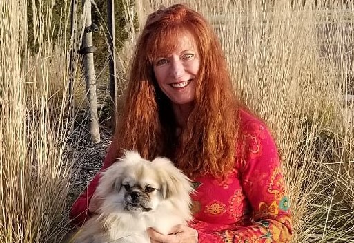 Meribeth Correll with her Tibetan Spaniel discussing how to choose the right dog breed for your lifestyle